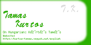 tamas kurtos business card